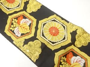 アンティーク 亀甲に菊桐模様織出し袋帯(材料)